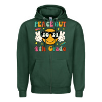 Sports Green peace out 2024 4th grade Zipper Hoodie - JahusDesignShop