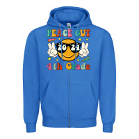 True Royal peace out 2024 4th grade Zipper Hoodie - JahusDesignShop