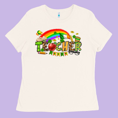 St. Patrick's Day Teacher Ladies Tee Designed By Oliviacreatesart