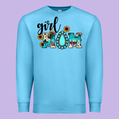 Girl Mom Premium Sweatshirt Designed By Jahusdesignshop