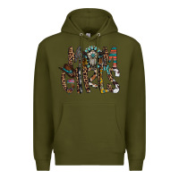 Army Green mom of girls Premium Hoodie - RacoonDesign