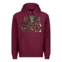 Burgundy mom of girls Premium Hoodie - RacoonDesign