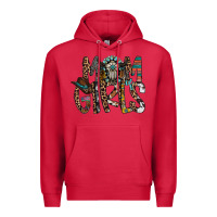 Cardinal mom of girls Premium Hoodie - RacoonDesign