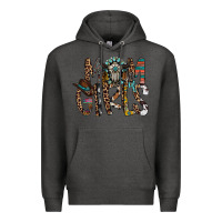 Charcoal Heather mom of girls Premium Hoodie - RacoonDesign