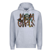Heather Grey mom of girls Premium Hoodie - RacoonDesign