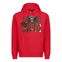 Red mom of girls Premium Hoodie - RacoonDesign