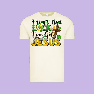 I Don't Need Luck I've Got Jesus St. Patricks Day Vintage Tee Designed By Fadigitalartstudio