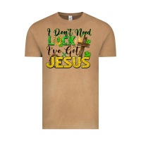 Vintage Camel I don't need luck i've got Jesus st. patricks day Vintage Tee - FaDigitalArtStudio
