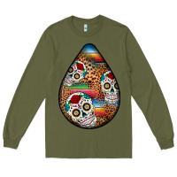 Army Green mexican teardrop  2 Long Sleeve Tee - BundleAndBundleShop