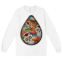 White mexican teardrop  2 Long Sleeve Tee - BundleAndBundleShop