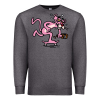 Charcoal Heather pink panther Premium Sweatshirt - linhVisuals