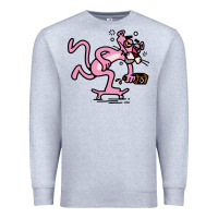Heather Grey pink panther Premium Sweatshirt - linhVisuals