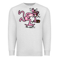 Oatmeal Heather pink panther Premium Sweatshirt - linhVisuals