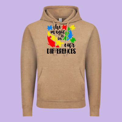 The Magic Is In Our Differences Vintage Hoodie Designed By Cowhidedigitalart
