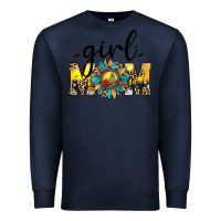 Navy girl mom Premium Sweatshirt - JahusDesignShop