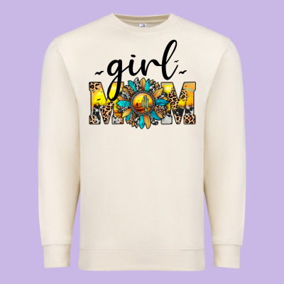 Girl Mom Premium Sweatshirt Designed By Jahusdesignshop