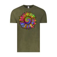 Vintage Olive tie dye sunflower Vintage Tee - RanaPortraitStore