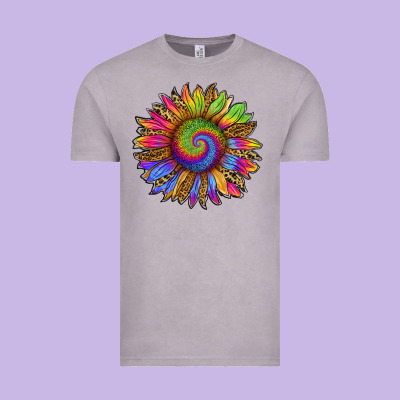 Tie Dye Sunflower Vintage Tee Designed By Ranaportraitstore