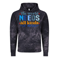 Cloud Black The world needs all kinds of minds Vintage Hoodie - CowhideDigitalArt