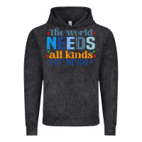 Vintage Black The world needs all kinds of minds Vintage Hoodie - CowhideDigitalArt