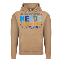 Vintage Coffee The world needs all kinds of minds Vintage Hoodie - CowhideDigitalArt
