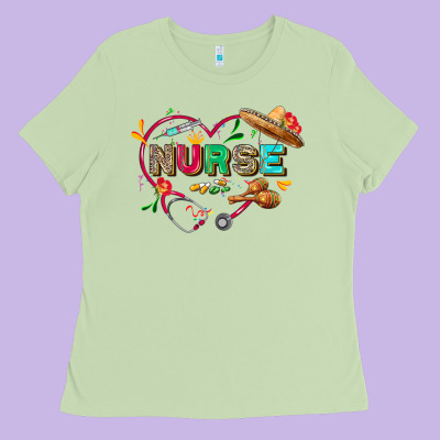 Cinco De Mayo Nurse Ladies Tee Designed By Fadigitalartstudio