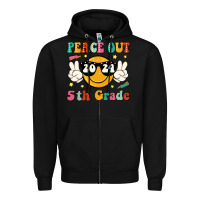 Black peace out 2024 5th grade Zipper Hoodie - JahusDesignShop
