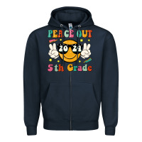 Navy peace out 2024 5th grade Zipper Hoodie - JahusDesignShop