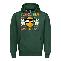 Sports Green peace out 2024 5th grade Zipper Hoodie - JahusDesignShop