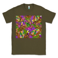 Army Green Mardi Gras with crabs tumbler Classic Tee - HowdyJamesFarm