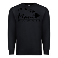 Black maui hawaii Premium Sweatshirt - linhVisuals