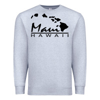 Heather Grey maui hawaii Premium Sweatshirt - linhVisuals