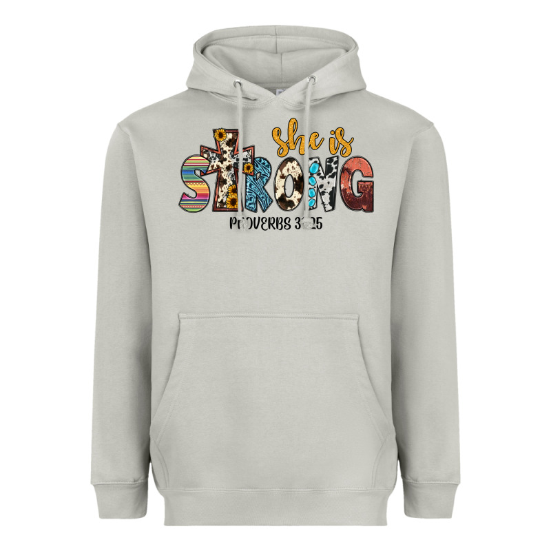 She İs Strong Proverbs 31 25 Heavyweight Hoodie by JahusDesignShop | Teevron