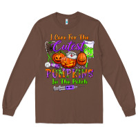 Chestnut i care for the cutest pumpkins in the patch Long Sleeve Tee - BundleAndBundleShop