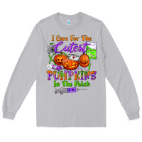 Moon Dust i care for the cutest pumpkins in the patch Long Sleeve Tee - BundleAndBundleShop