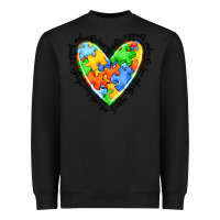 Black autism heart Heavyweight Sweatshirt - JahusDesignShop
