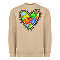 Autism Heart Heavyweight Sweatshirt | Teevron