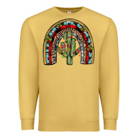 Antique Gold christmas cactus rainbow Premium Sweatshirt - JahusDesignShop