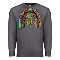 Charcoal Heather christmas cactus rainbow Premium Sweatshirt - JahusDesignShop