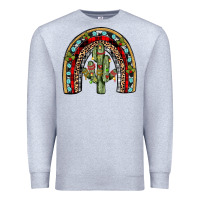 Heather Grey christmas cactus rainbow Premium Sweatshirt - JahusDesignShop