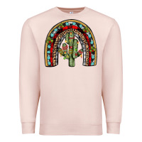 Pale Pink christmas cactus rainbow Premium Sweatshirt - JahusDesignShop