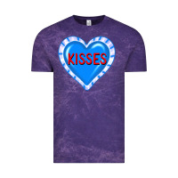 Cloud Purple valentine's day hearts Vintage Tee - FaDigitalArtStudio
