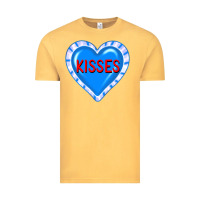 Vintage Mustard valentine's day hearts Vintage Tee - FaDigitalArtStudio