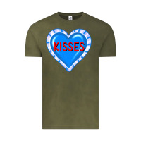 Vintage Olive valentine's day hearts Vintage Tee - FaDigitalArtStudio