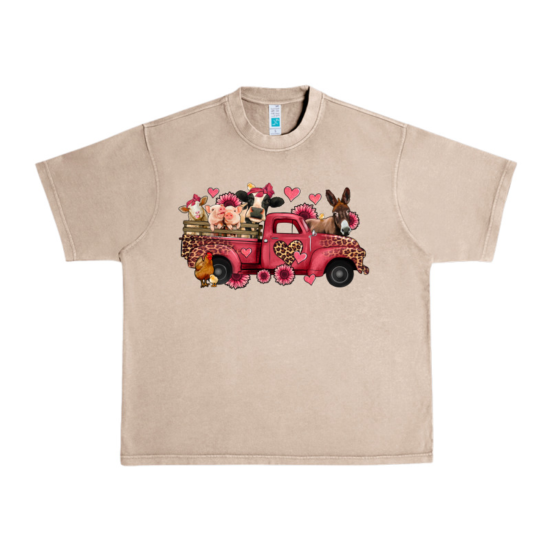 Valentines Day Leopard Farm Animals Truck Urban Heavy Tee by Jasminsmagicworld | Teevron