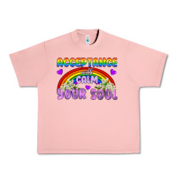 Salmon Lgbtq Acceptance Will Calm Your Soul Urban Heavy Tee - BundleAndBundleShop