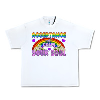 White Lgbtq Acceptance Will Calm Your Soul Urban Heavy Tee - BundleAndBundleShop
