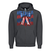 Smoke america ribbon Zipper Hoodie - JahusDesignShop