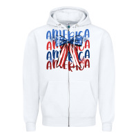 White america ribbon Zipper Hoodie - JahusDesignShop