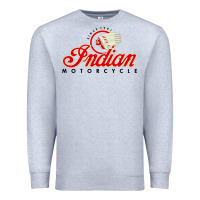 Heather Grey motorcycle racing indian Premium Sweatshirt - linhVisuals